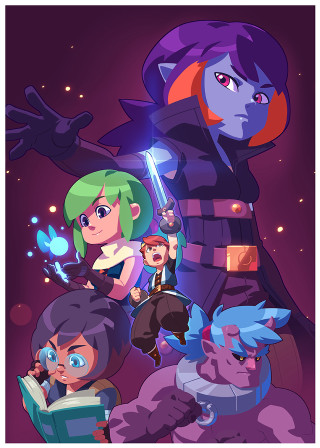 Cartoon characters group purple background 7 - a group of cartoon characters free wallpaper for mobile