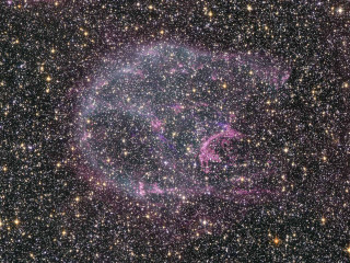 Large star purple blue center - nebula free wallpaper