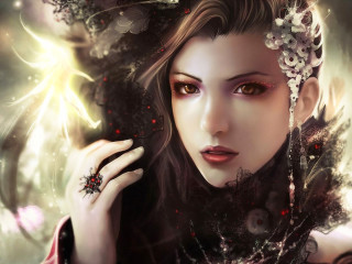 Woman tiaras ring butterfly anne - a butterfly free wallpaper for desktop