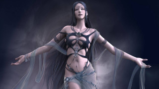Woman bodysuit veil wings arms - a veil free wallpaper