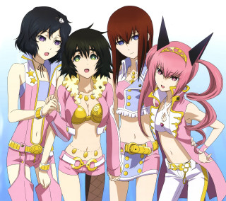 Anime girls blue sky cat 2 - top free wallpaper for tablet