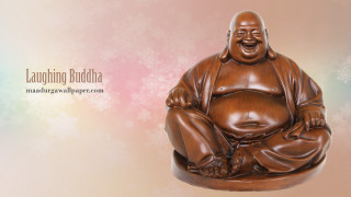 Buddha statue wooden table snowflakes - new sculpture free wallpaper