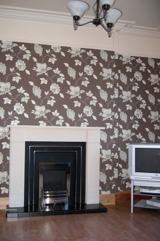 Living room fireplace tv wallpapered - gaudy free wallpaper for mobile