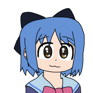 Cartoon character blue hair bow 2 - her head free wallpaper for tablet