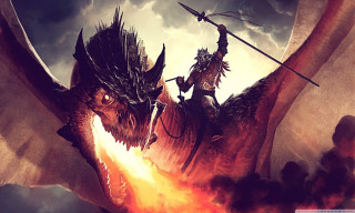 Dragon riders fire demon cloudy - chris rahn free wallpaper