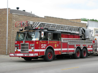 Fire truck brick building ladder - david g. sorensen free wallpaper