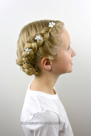 Young girl braid flowers side - product photo free wallpaper for mobile