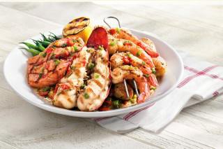 Shrimp vegetables fork lemon food - a fork free wallpaper