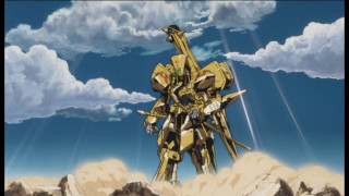 Robot standing dirt clouds sky - the dirt free wallpaper