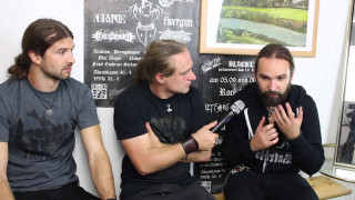 Three men chalkboard room sitting - biomechanical free wallpaper