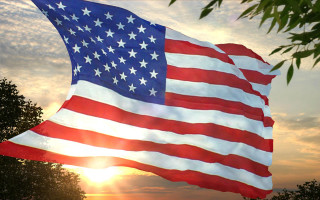 American flag sunset beach ocean - a large american flag free wallpaper