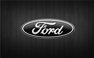 Ford emblem black background white - a black stripe free wallpaper