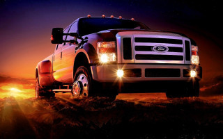 Truck lights field night sky - a truck free wallpaper