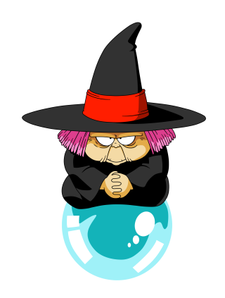 Cartoon witch blue ball black - dosso dossi free wallpaper for mobile