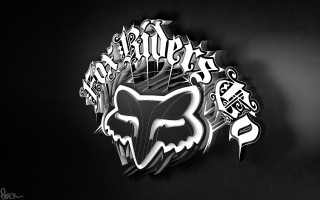 Fox logo graffiti black background - ed roth free wallpaper