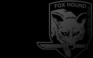 Fox hound logo black white - metal gear free wallpaper