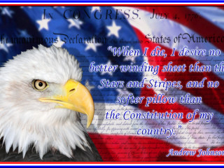 Bald eagle flag quote president - face free wallpaper