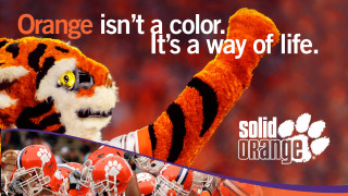 Mascot football helmet banner orange - orange free wallpaper