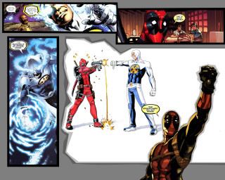Deadpool action comic strip marvel - a comic strip free wallpaper