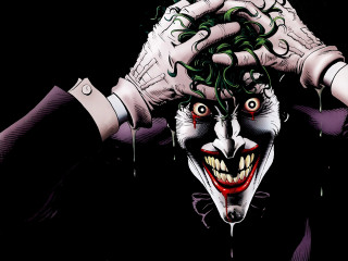 Joker hands head creepy expression - sinister free wallpaper for desktop