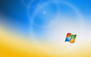 Blue yellow windows logo sky - a windows logo free wallpaper