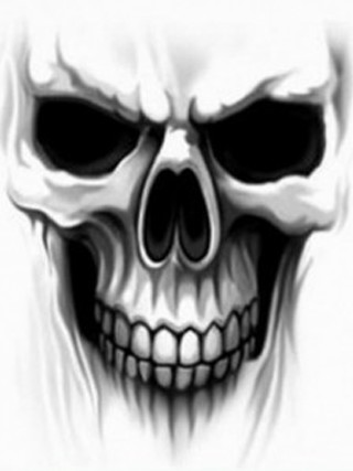 Skull smile black white background - its face free wallpaper for mobile