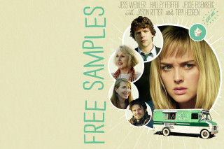 Blonde woman man tie poster 2 - a man in the background free wallpaper