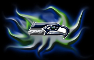 Seattle football logo blue green 3 - a digital rendering free wallpaper for desktop