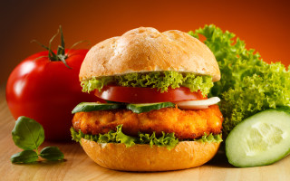 Sandwich lettuce fresh delicious appetizing - a bun free wallpaper