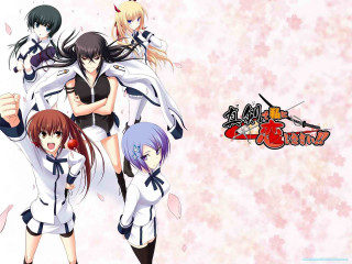 Anime girls pink background flowers 2 - a group of anime girls free wallpaper for desktop