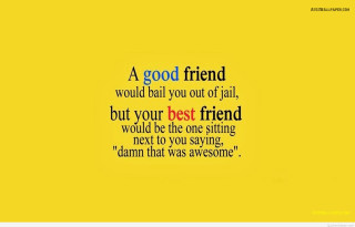 Yellow background quote good friend - the movie free wallpaper