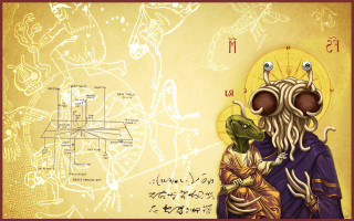 Strange face world map space - asaf hanuka free wallpaper