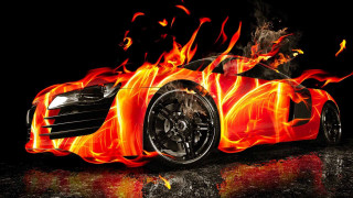 Car flames dark room black - the dark room free wallpaper