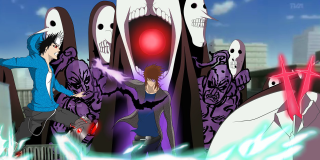 Cartoon man ghosts red light - a cartoon scene free wallpaper