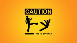 Caution this is sparta kick 2 - man free wallpaper