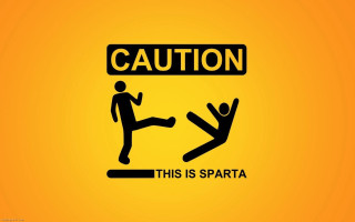 Yellow background caution this is 2 - man free wallpaper