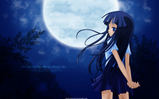 Girl fullmoon anime gothic bamboo - a full moon free wallpaper