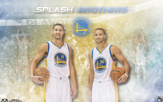 Basketball players golden state warriors - a golden background free wallpaper