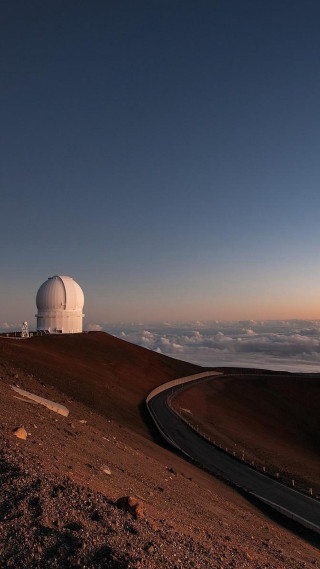 Large white dome hill road - free space wallpaper for mobile