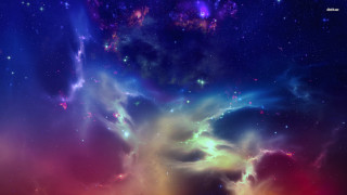 Colorful space stars clouds bright - a colorful space free wallpaper