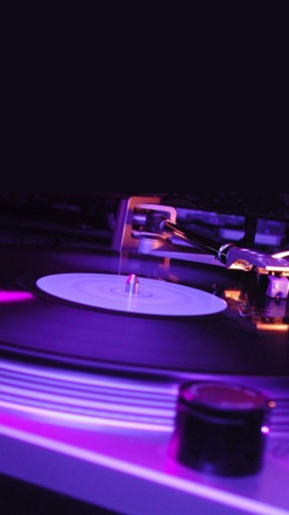 Turntable record purple light black - a purple light free wallpaper for mobile