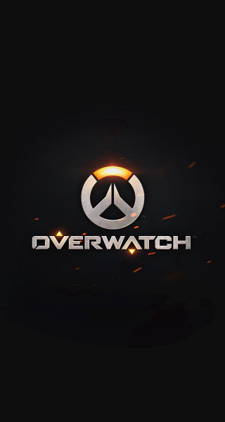 Overwatch logo glowing circle middle - objective abstraction free wallpaper for mobile