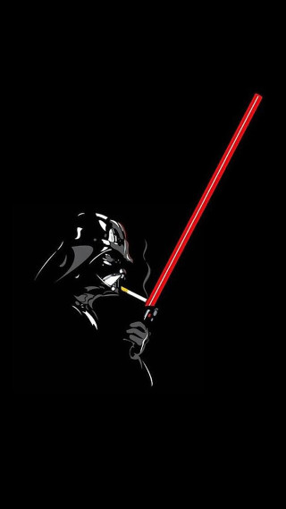 Darth vader red lightsaber black - free dark wallpaper for mobile