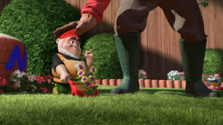 Garden plant gnome man cartoon - a red sweater free wallpaper