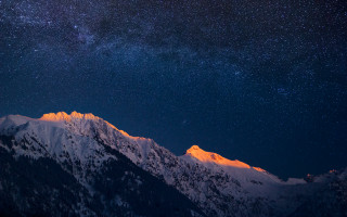 Night sky stars mountain range 16 - night sky free wallpaper for desktop
