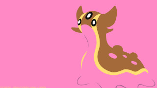 Cartoon deer pink background brown - a yellow tail free wallpaper