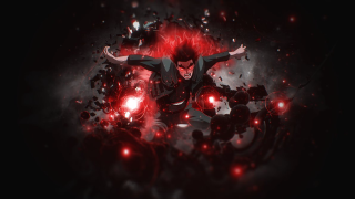 Man suit arms outstretched red - his arm free wallpaper for desktop