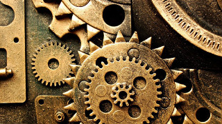 Close up clock gears dial 2 - gear free wallpaper