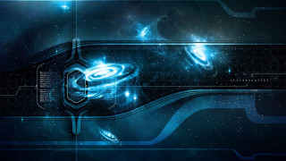 Futuristic background blue swirl stars - a futuristic background free wallpaper