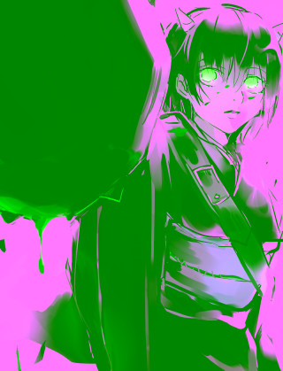 Red eyes black horned demon - a hood free wallpaper for mobile